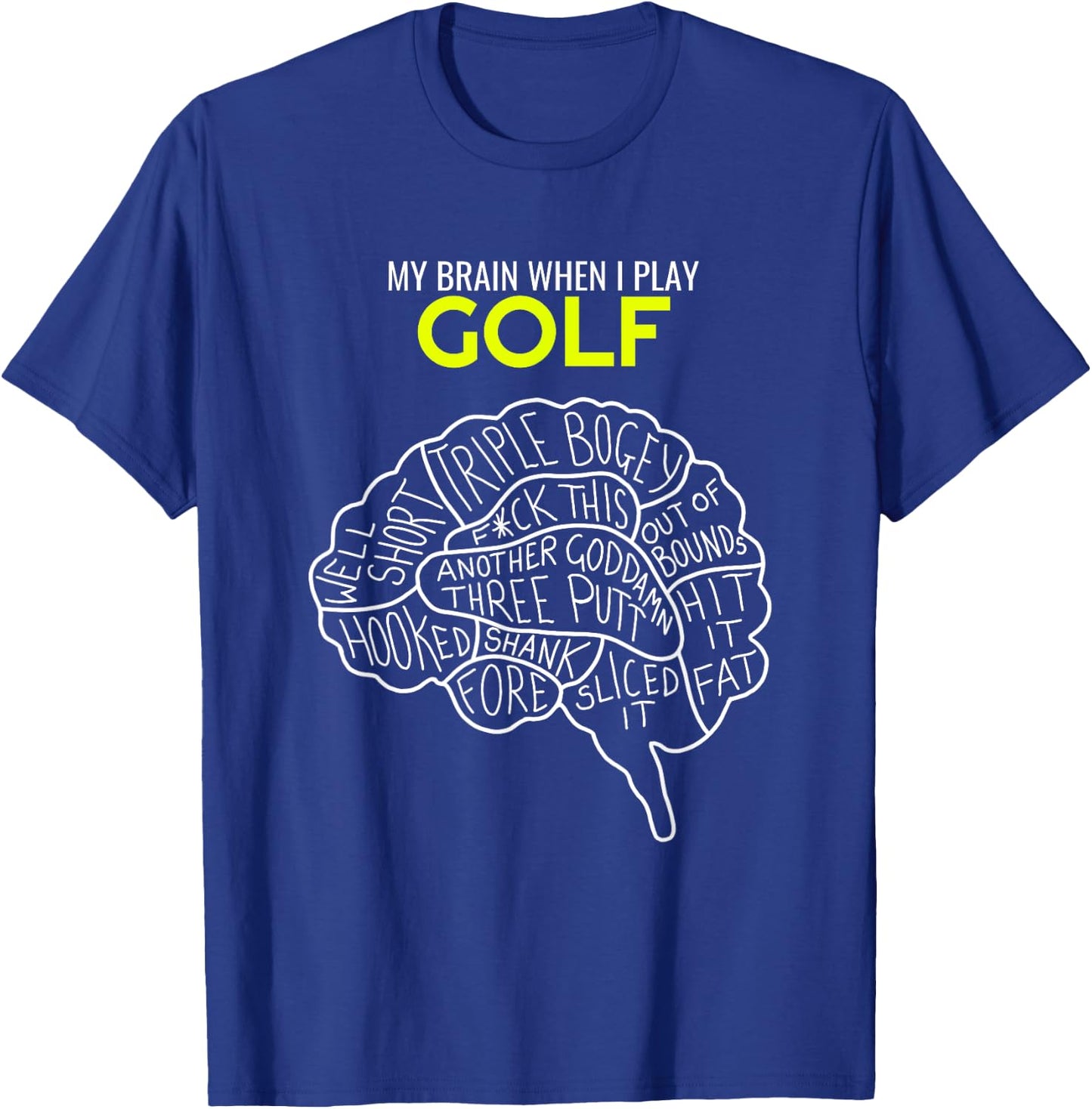 Funny Golf Joke Frustrated Angry Rubbish Golfer Dad Golfing T-Shirt - T-Shirt | Royal