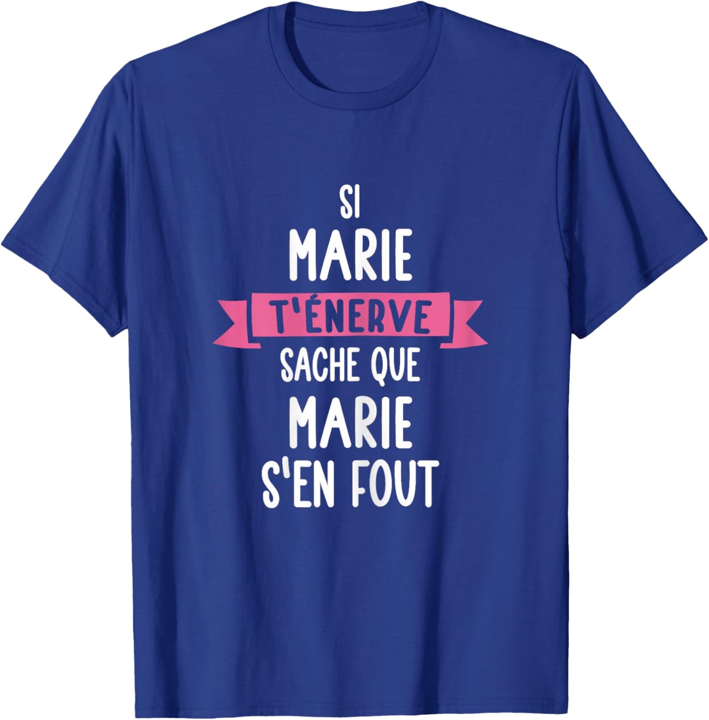 Gift Woman Humour Personalised Name Marie , Black T-Shirt - T-Shirt | Royal