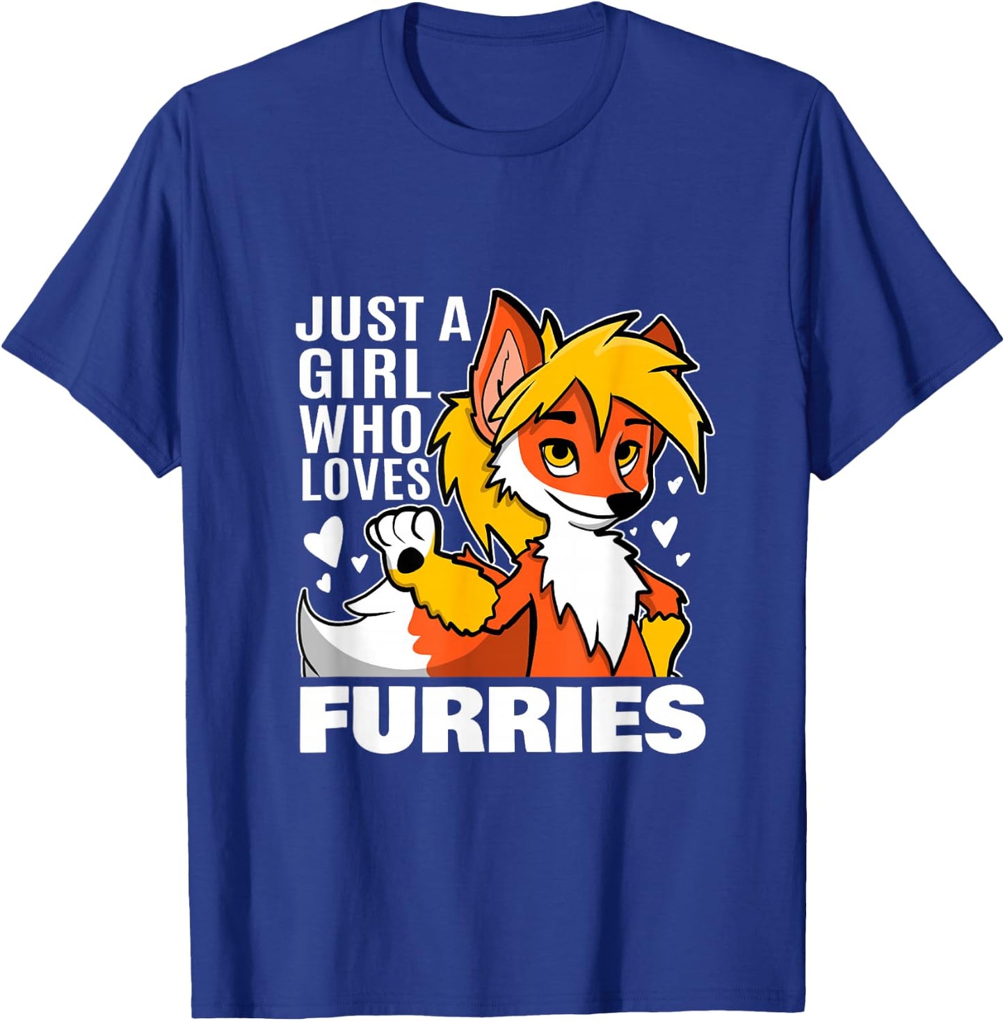 Just A Girl Who Loves Furries Fursuit Fox Fox T-Shirt - T-Shirt | Royal