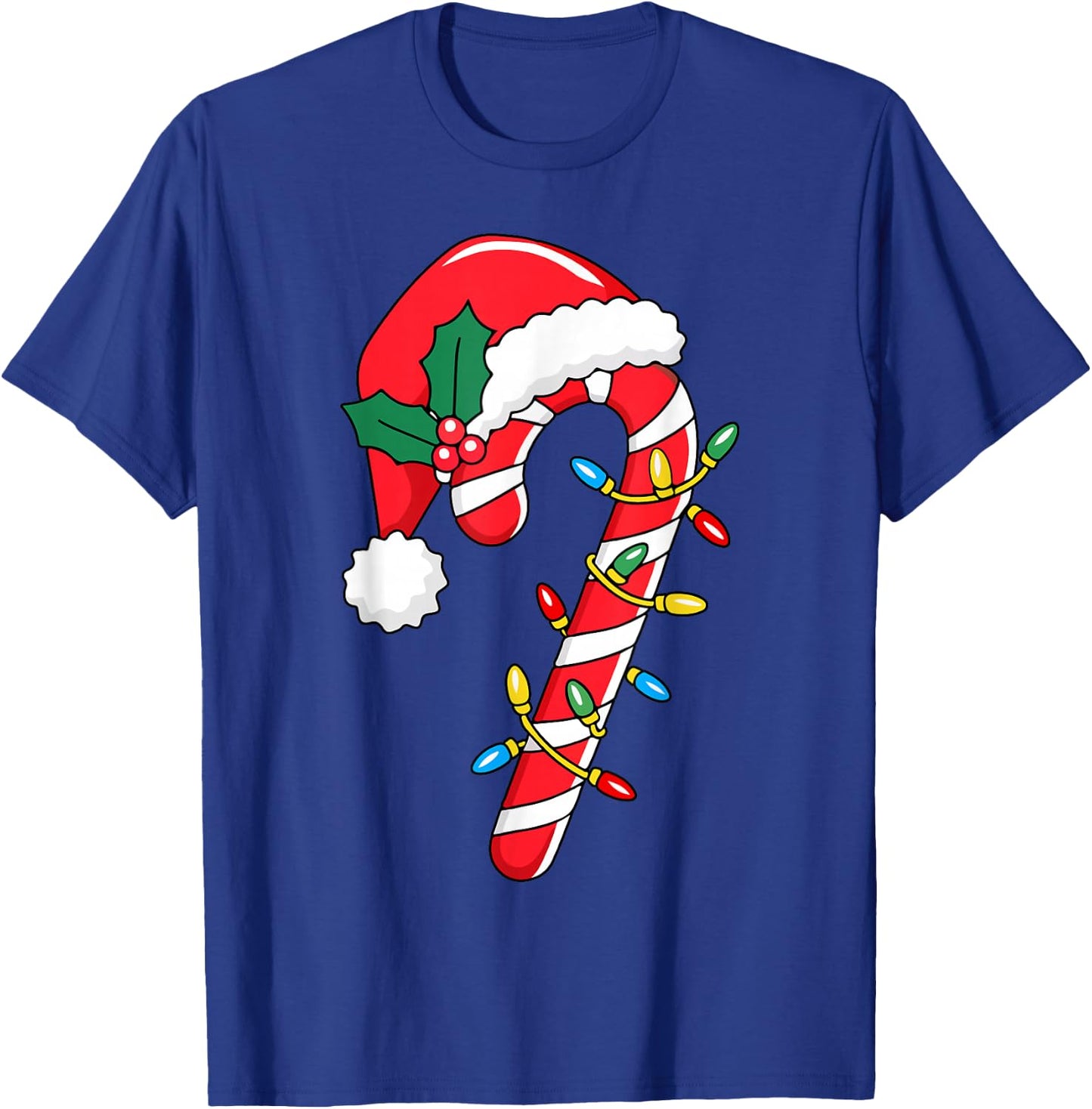 Christmas Candy Cane Santa Xmas Kids Toddler Youth Women Men T-Shirt - T-Shirt | Royal