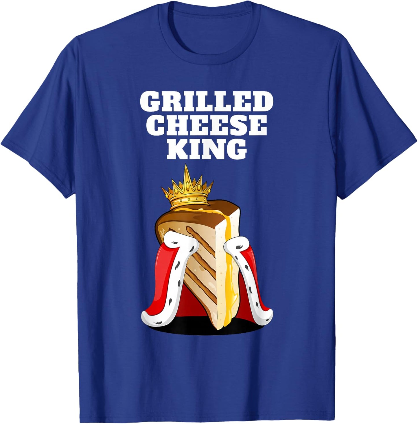 Grilled Cheese Shirts | Grilled Cheese King - Black, Small T-Shirt - T-Shirt | Royal