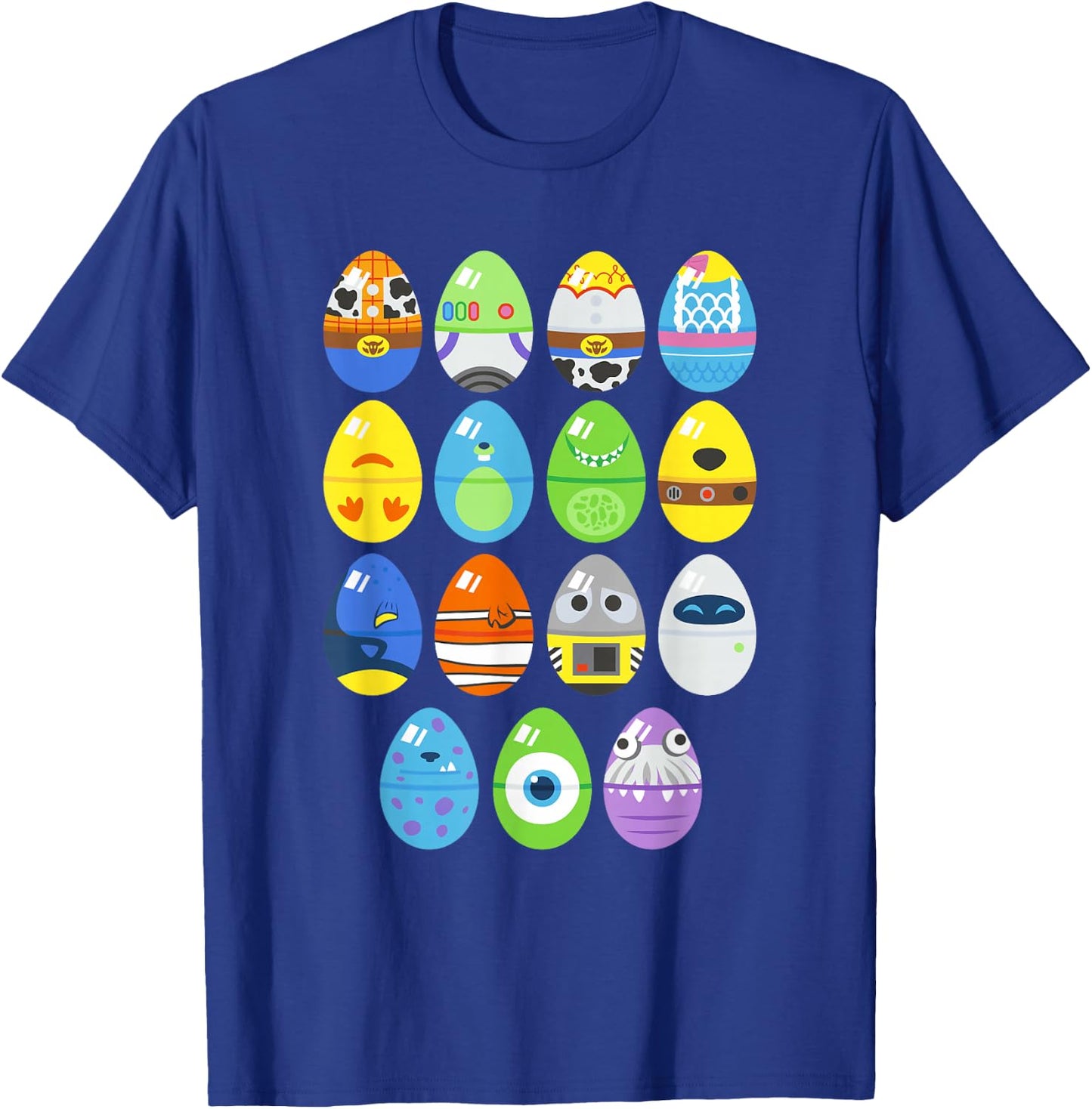 Disney Pixar Movie Favorites Spring Easter Egg Jumble T-Shirt - T-Shirt | Royal