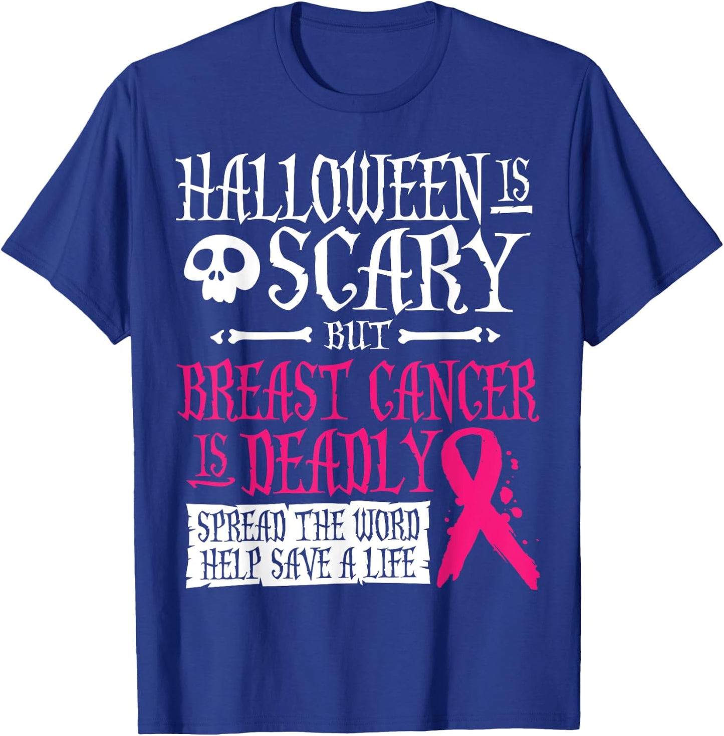 Halloween Costume Breast Cancer Awareness T-Shirt - T-Shirt | Royal