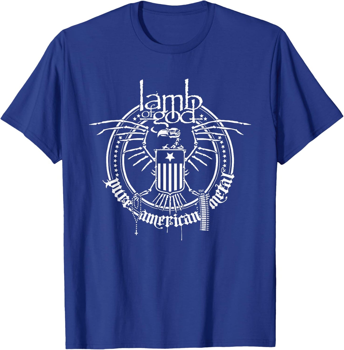 Lamb of God Skeleton Eagle T-Shirt - T-Shirt | Royal