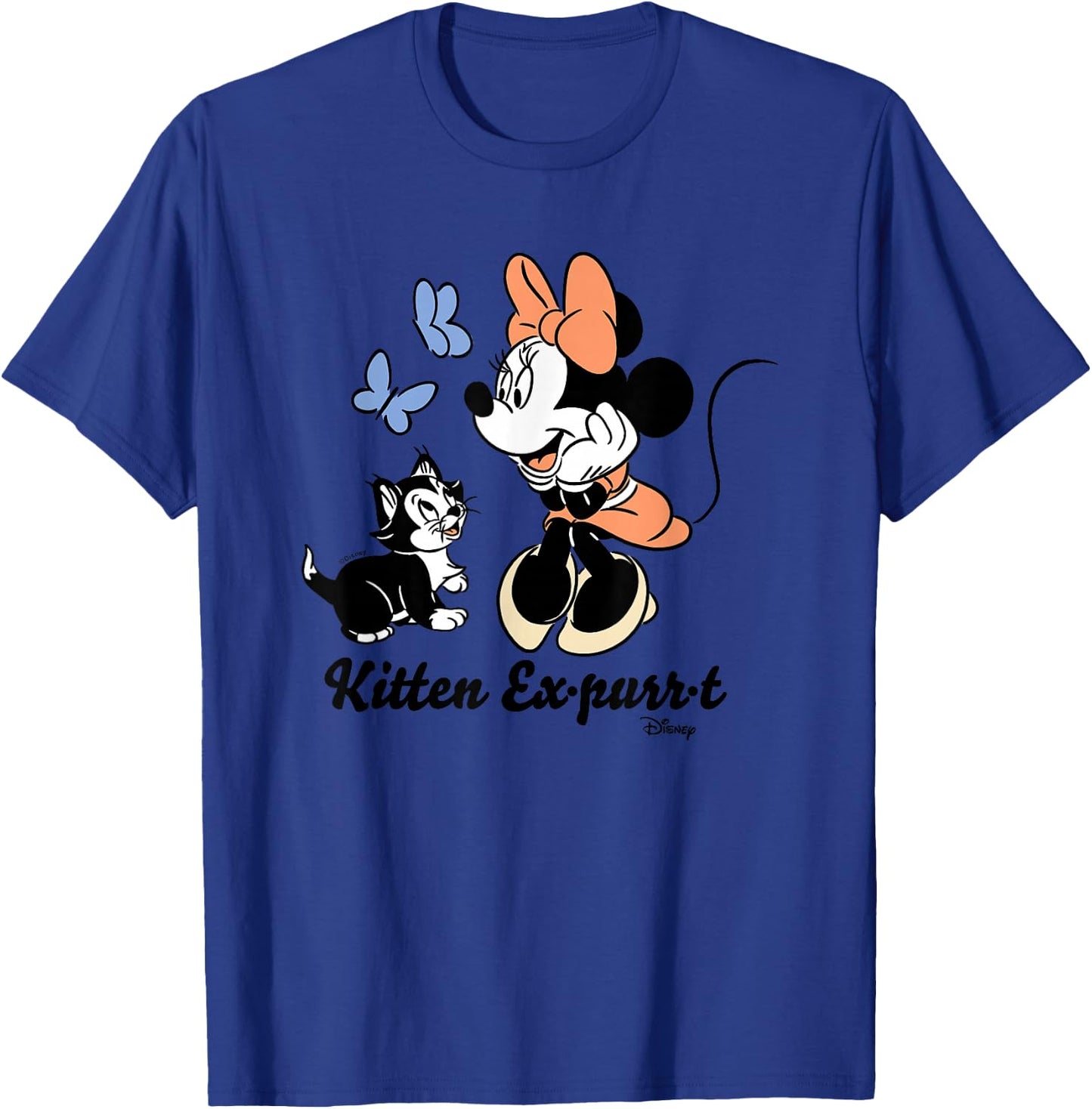Minnie Mouse - Figaro Kitten Expurrt With Butterflies T-Shirt - T-Shirt | Royal