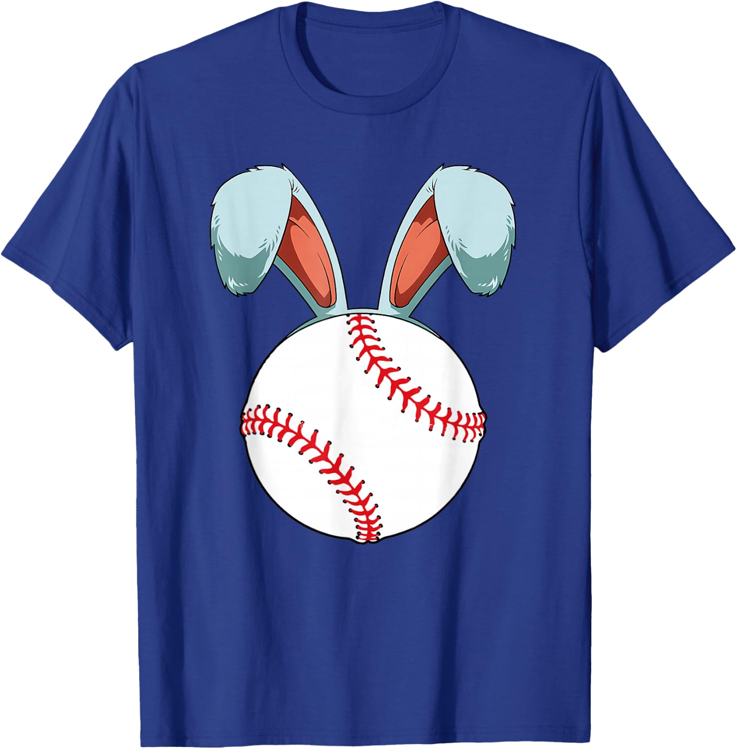 Easter Bunny Ears Baseball Easter Eggs Ball Rabbits Lover T-Shirt - T-Shirt | Royal
