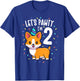 2 Years Old Corgi Dog Lover 2nd Birthday Party Outfit Kid T-Shirt - T-Shirt | Royal