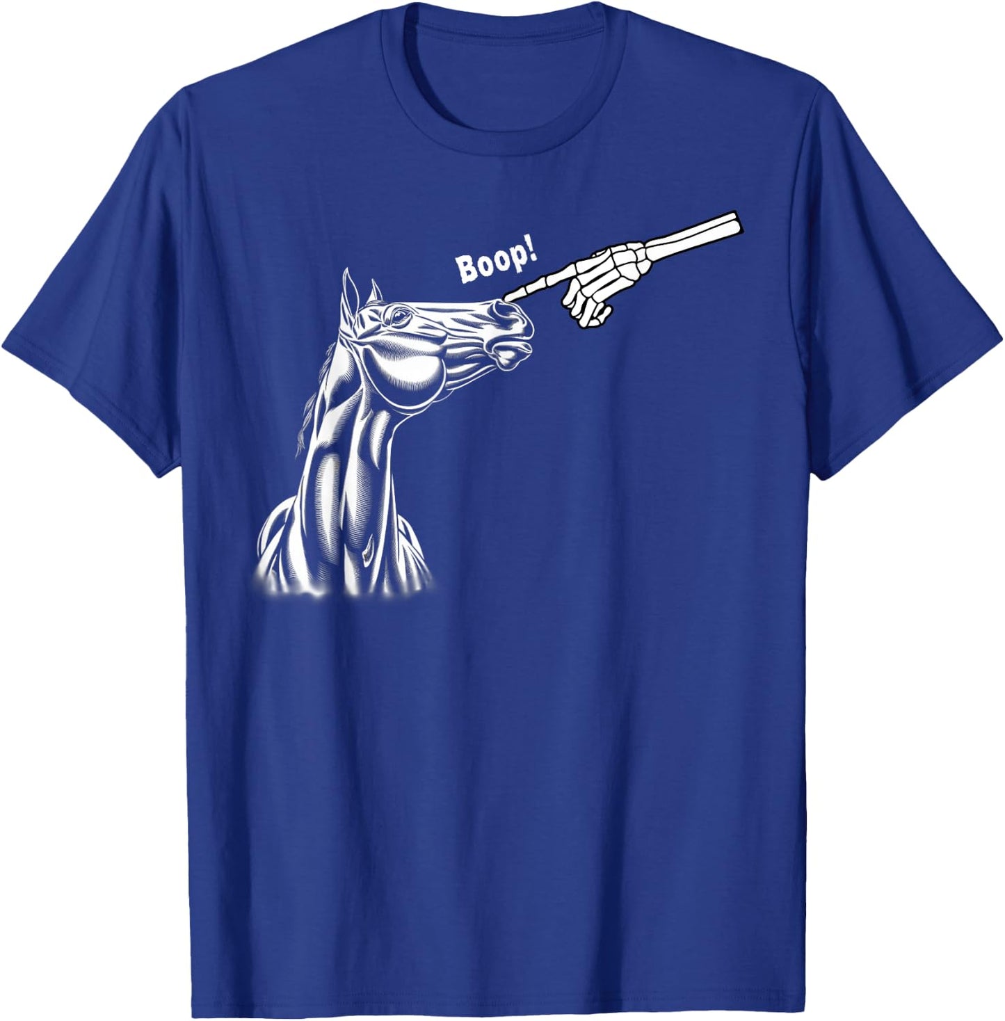 Boop Horse Skeleton Halloween Funny Horse T-Shirt - T-Shirt | Royal