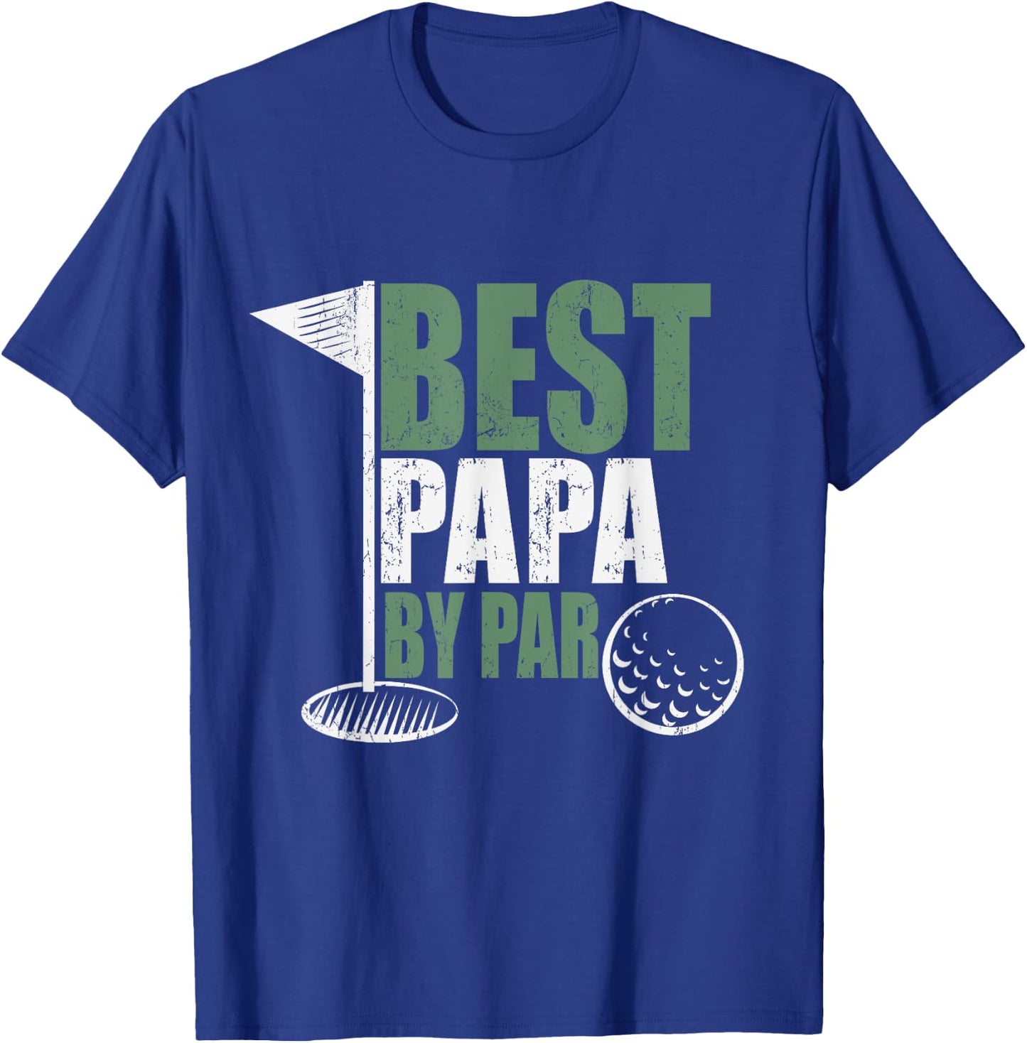 Best Papa By Par Father's Day Golf Shirt Gift Grandpa T-Shirt - T-Shirt | Royal