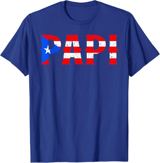 PAPI Puerto Rican Flag Puerto Rico Father's Day Patriotic T-Shirt - T-Shirt | Royal