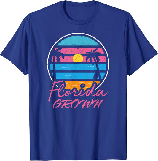 Florida Flo Grown Shirt Miami Orlando Tampa Destin Flag T-Shirt - T-Shirt | Royal