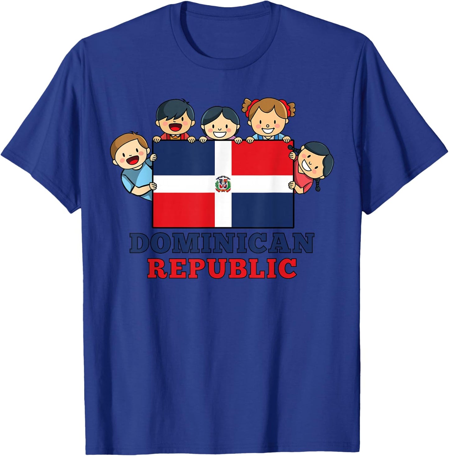 Kids Dominican Republic Flag Hispanic Heritage Dominican T-Shirt - T-Shirt | Royal