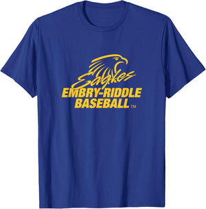 Embry-Riddle Aeronautical Eagles Baseball Sports Fan T-Shirt - T-Shirt | Royal