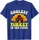 Coolest Turkey In The Flock - Thanksgiving Day Fall Holiday T-Shirt - T-Shirt | Royal