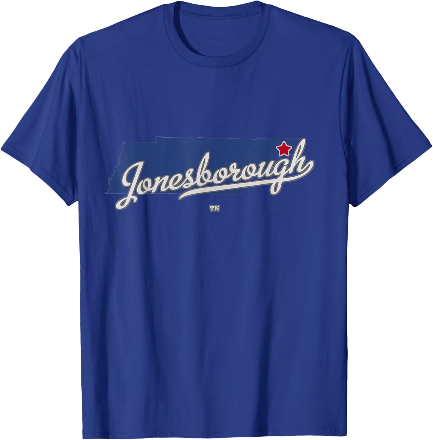 Jonesborough Tennessee TN Map T-Shirt - T-Shirt | Royal