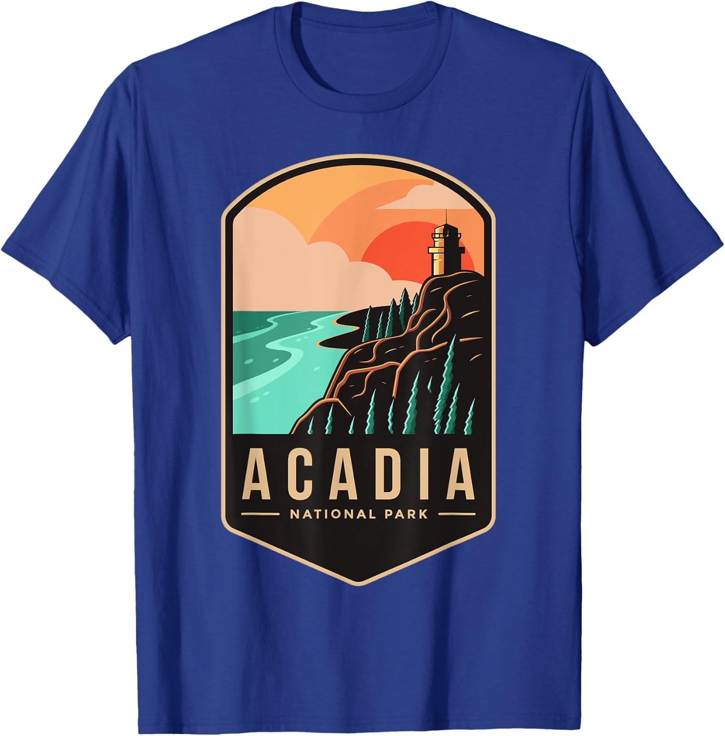 1916 Maine Bar Harbor Acadia National Park T-Shirt - T-Shirt | Royal