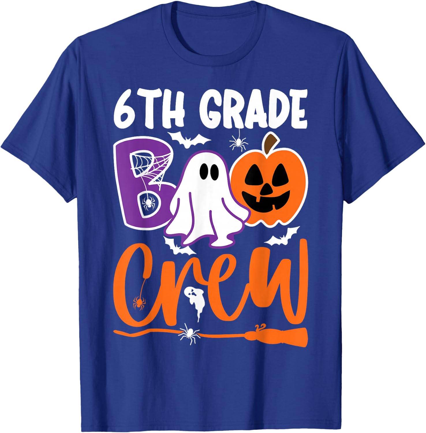 6th Grade Boo Crew Teacher Student Halloween Costume 2022 Men Women Kids T-Shirt - T-Shirt | Royal