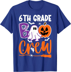 6th Grade Boo Crew Teacher Student Halloween Costume 2022 Men Women Kids T-Shirt - T-Shirt | Royal