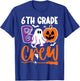 6th Grade Boo Crew Teacher Student Halloween Costume 2022 Men Women Kids T-Shirt - T-Shirt | Royal