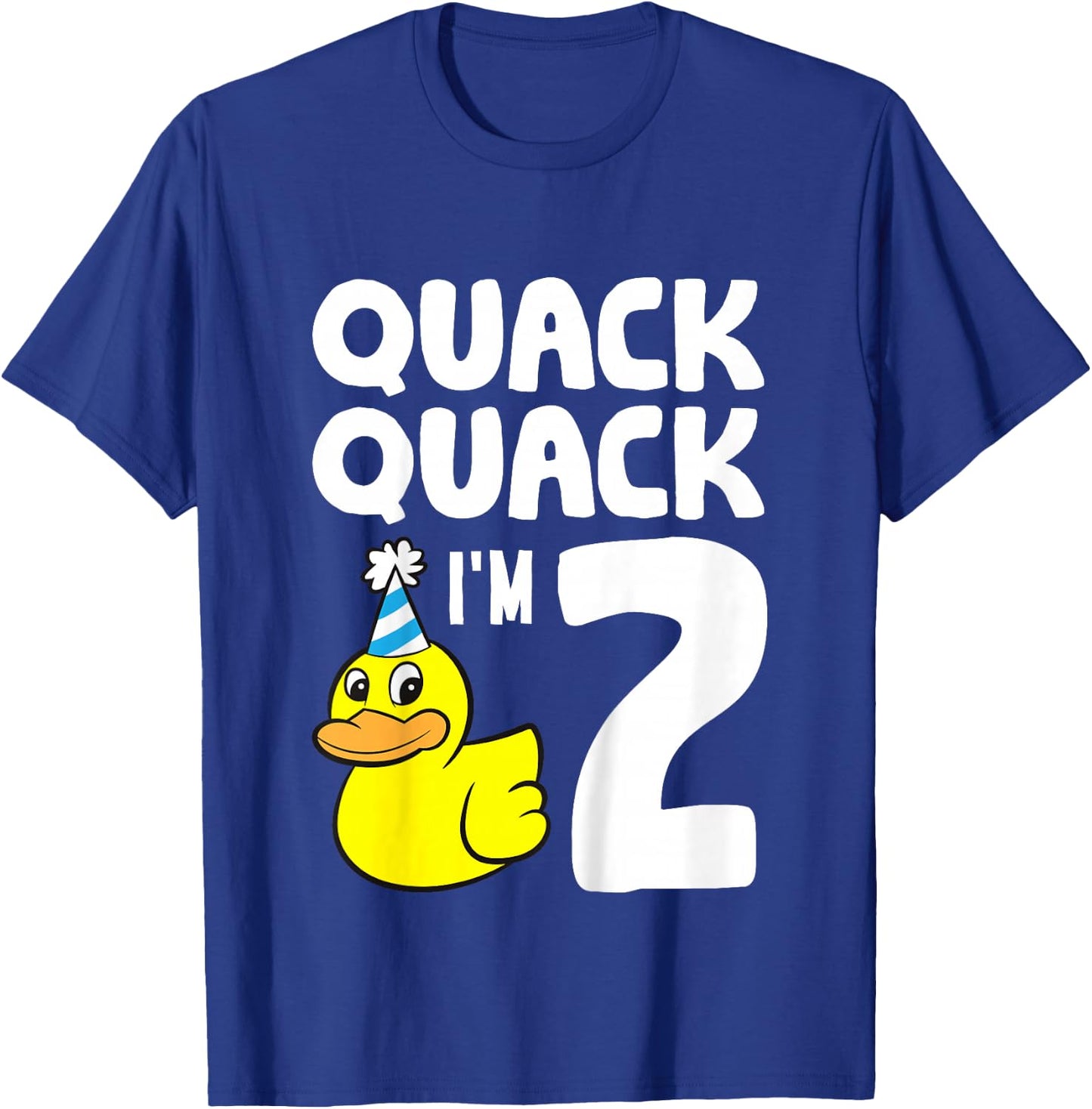 Duck Birthday 2nd Birthday Quack Quack I'm 2 T-Shirt - T-Shirt | Royal