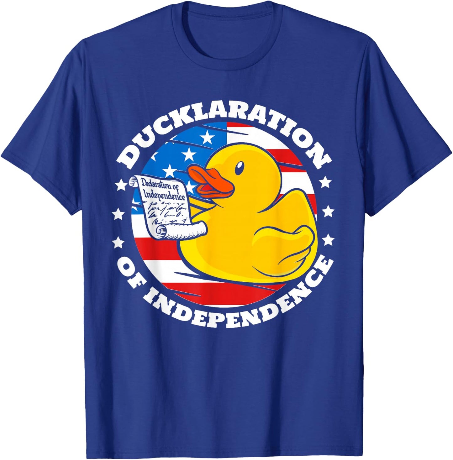 Ducklaration of Independence Duck 4th of July Patriotic T-Shirt - T-Shirt | Royal
