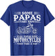 Real Papas Ride Motorcycles Then Take Naps Funny Biker Rider T-Shirt - T-Shirt | Royal