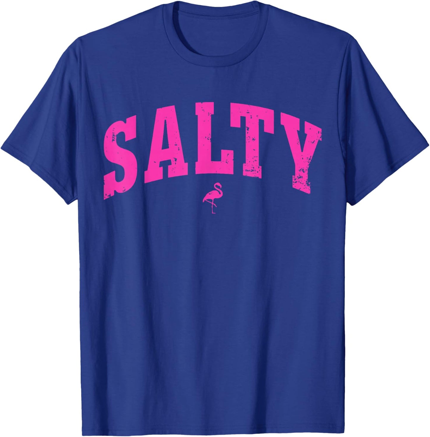 Salty Ocean Flamingo Life Coastal Summer Beach Girl Trendy T-Shirt - T-Shirt | Royal