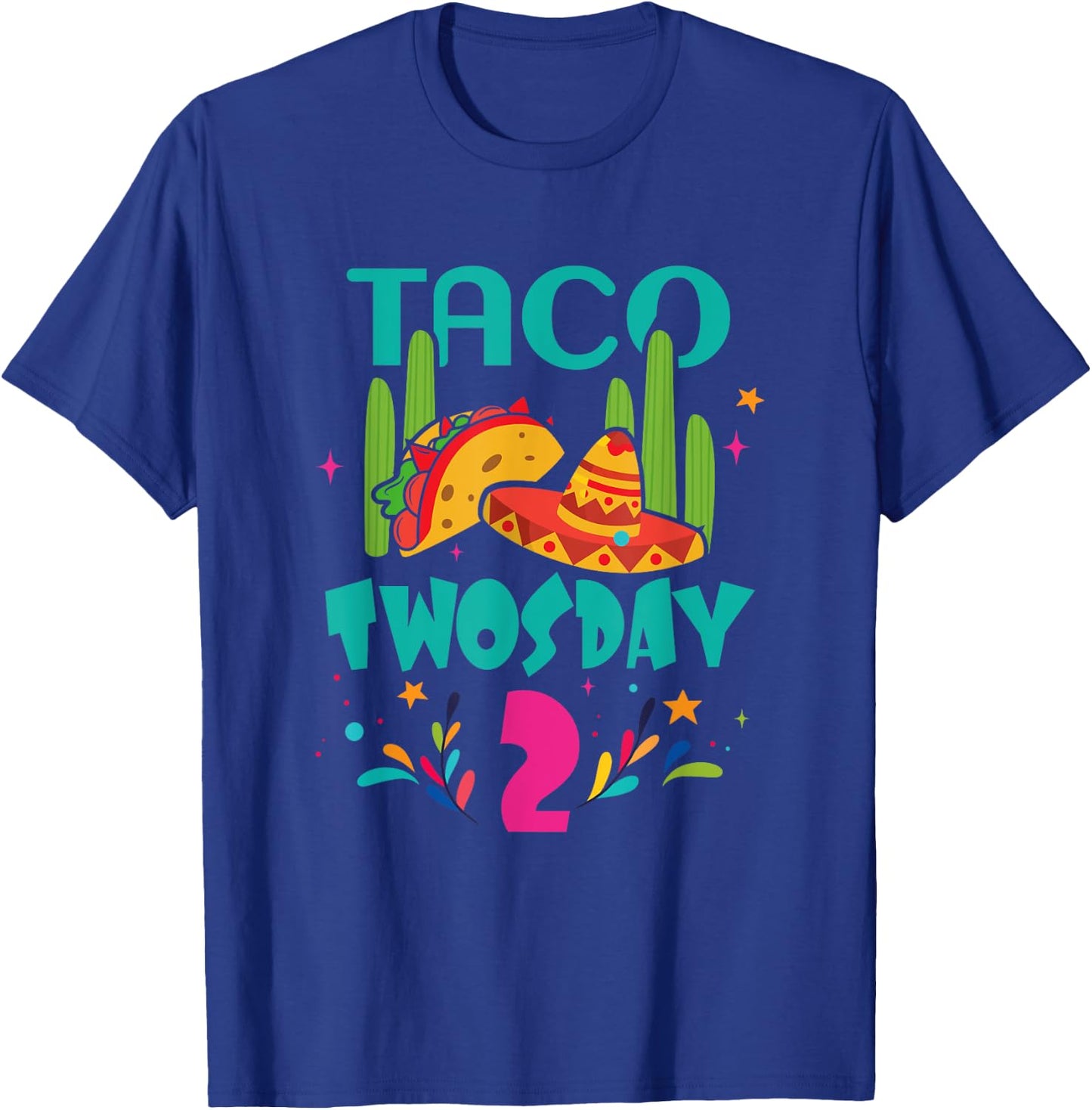 Taco Twosday 2 Two Year Old Boy Girl Birthday Gift T-Shirt - T-Shirt | Royal