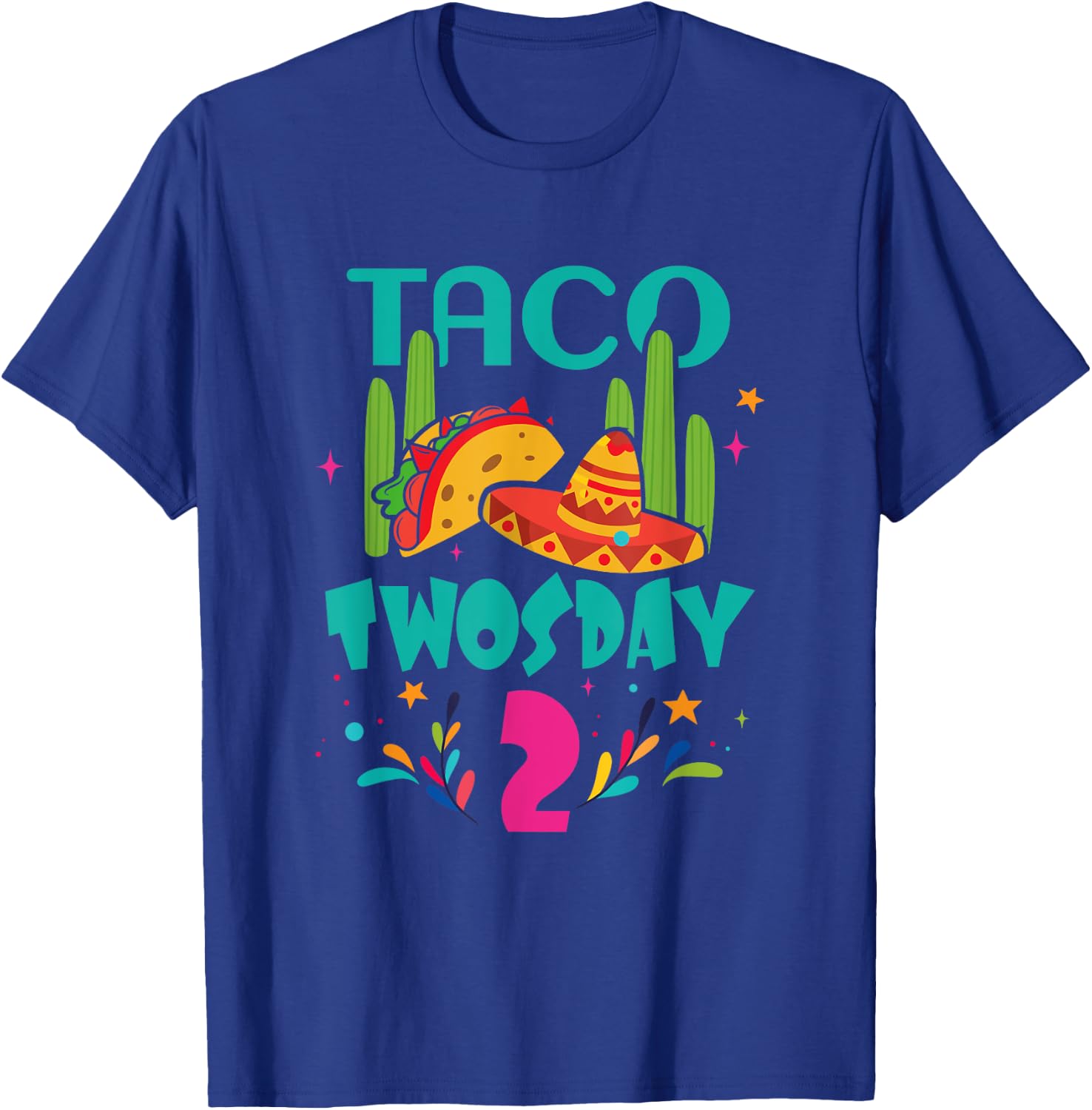 Taco Twosday 2 Two Year Old Boy Girl Birthday Gift T-Shirt - T-Shirt | Royal