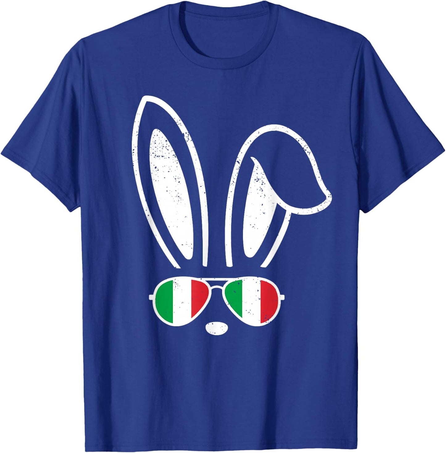 Bunny Ears Sunglasses Funny Easter 2025 Italy Flag Italian T-Shirt - T-Shirt | Royal