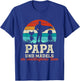 Team Papa Tochter Zwei Kinder Vatertag Bester Super Papa T-Shirt - T-Shirt | Royal