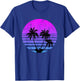 Retro Palm Trees Sunset Summer Vacation Beach T-Shirt - T-Shirt | Royal