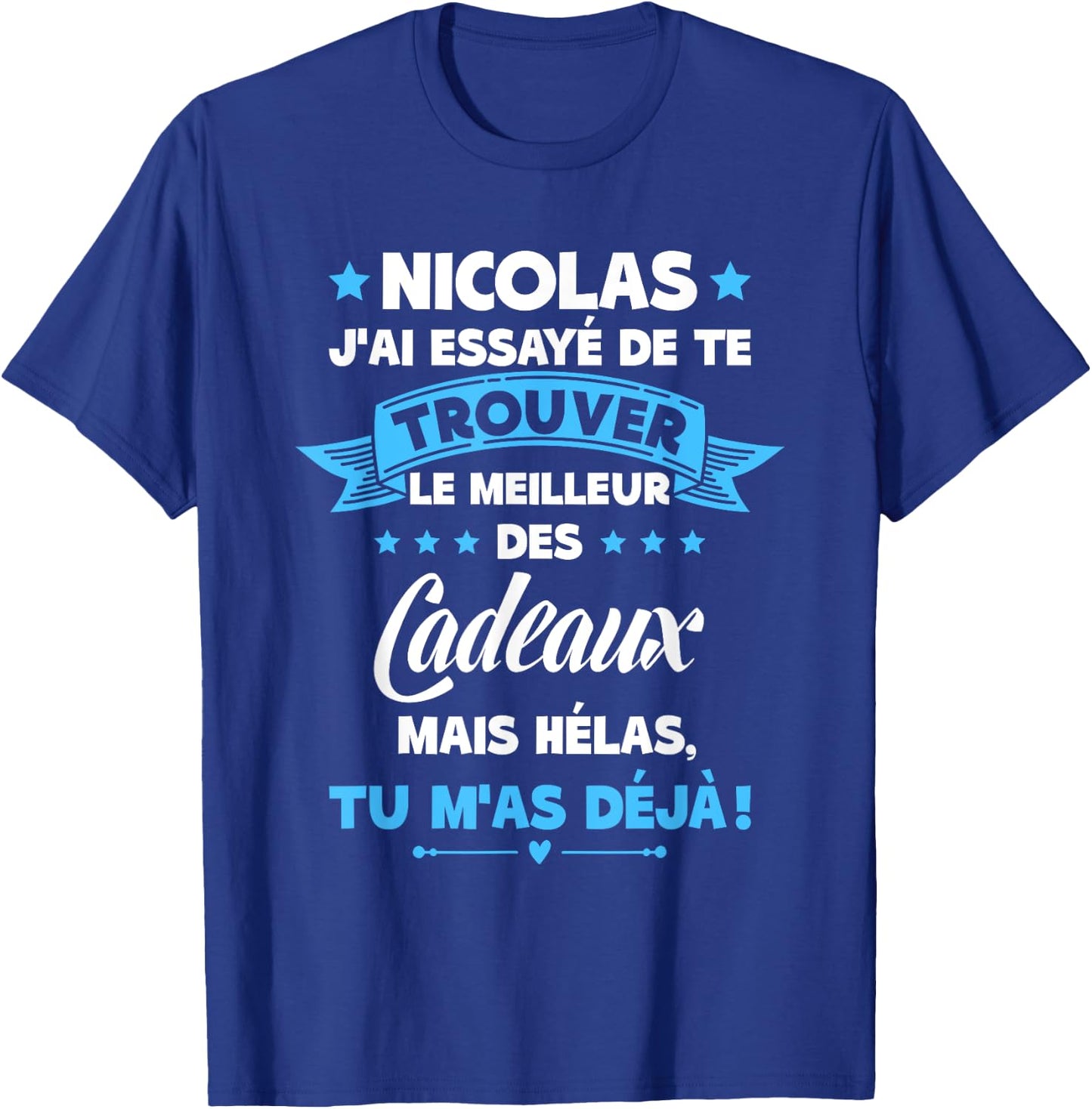 Best Nicolas Of The World Super Nicolas Birthday Gift , Black, S T-Shirt - T-Shirt | Royal