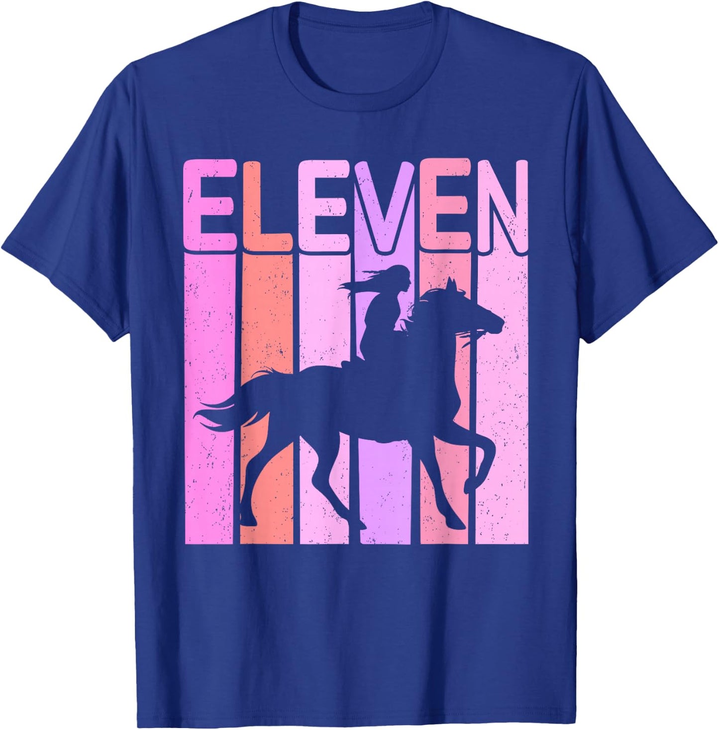Horse Girl 11th Birthday Horseback Riding 11 Year Old T-Shirt - T-Shirt | Royal