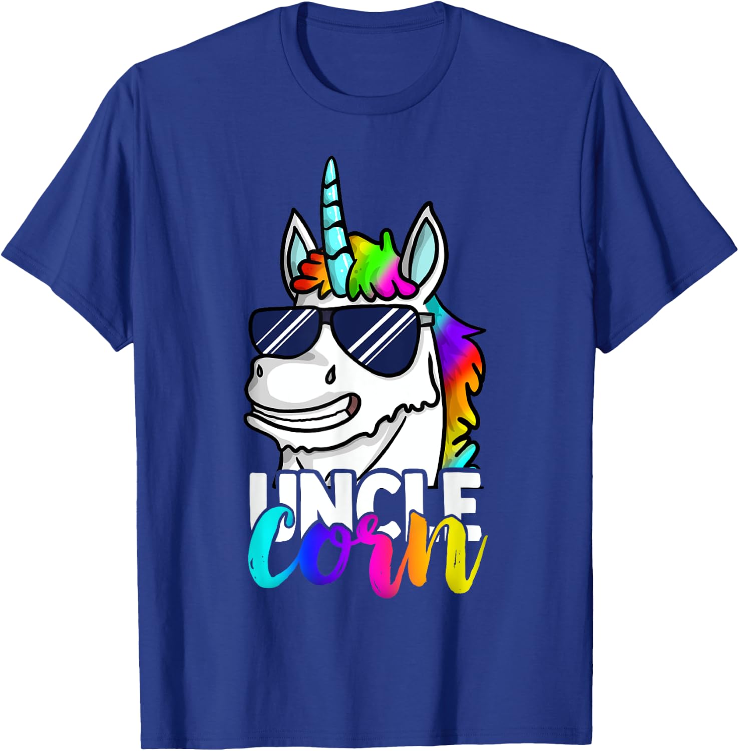 Funny Unclecorn Unicorn Uncle Cool Christmas Gift T-Shirt - T-Shirt | Royal