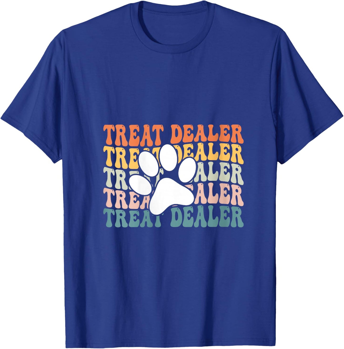 Women's Treat Dealer , funny dog treat for dog mom and dog dad V-Neck T-Shirt - T-Shirt | Royal
