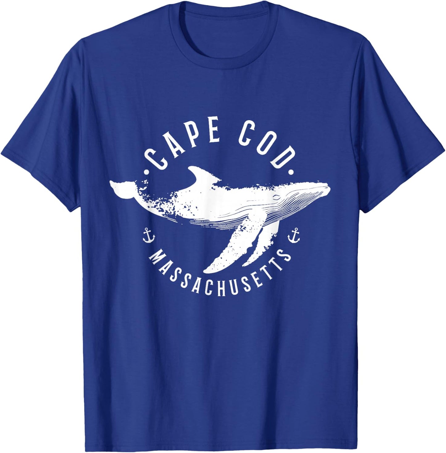 Cape Cod Massachusetts Souvenir Whale Ocean Nautical T-Shirt - T-Shirt | Royal