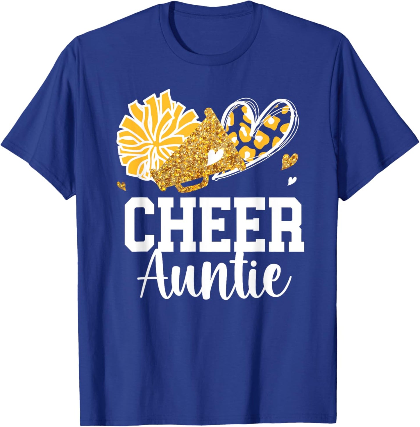 Cheer Auntie Cheerleader Aunt Cheer Aunt Cheerleading Aunt T-Shirt - T-Shirt | Royal