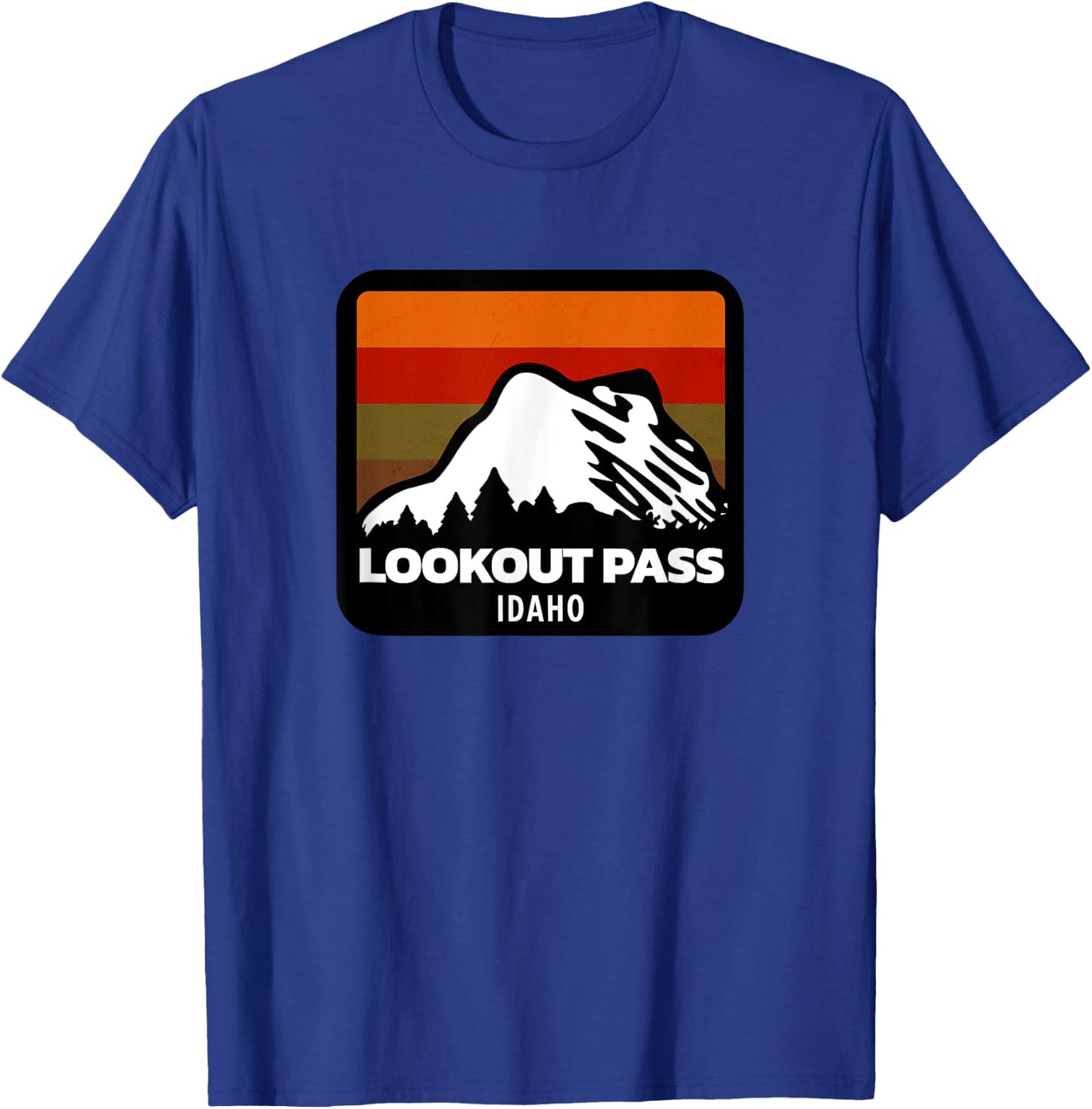 Lookout Pass Idaho Skiing Snowboarding Family Ski T-Shirt - T-Shirt | Royal