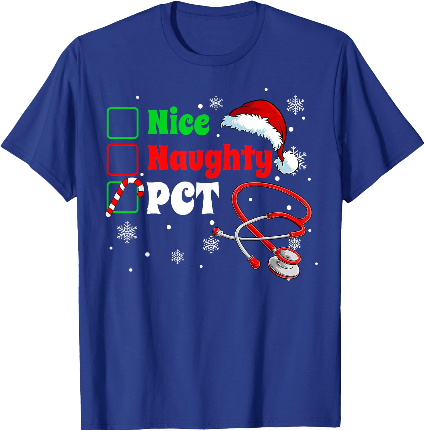 Scrub Top Men Women Xmas T-Shirt - T-Shirt | Royal