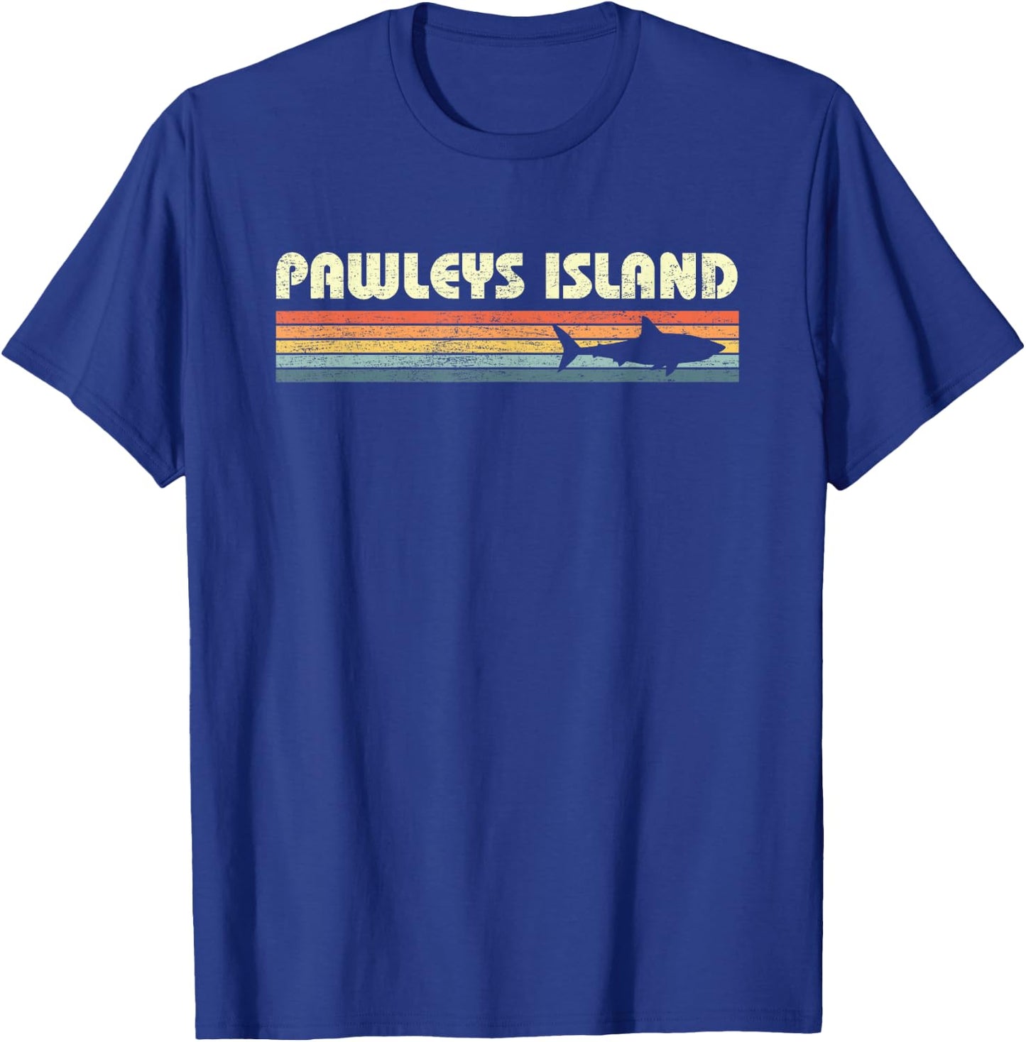 Pawleys Island South Carolina Vintage Shark Souvenir T-Shirt - T-Shirt | Royal