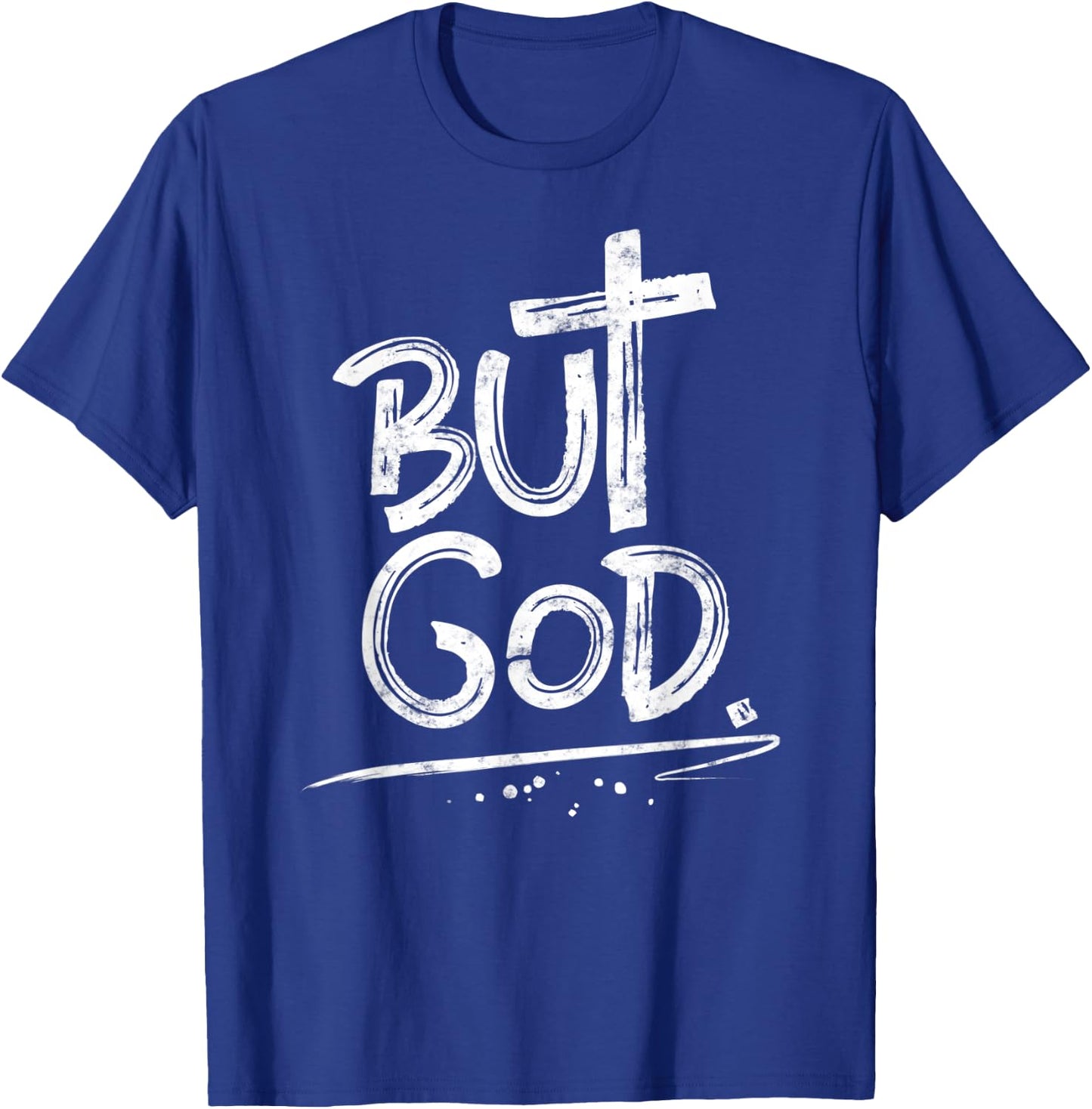 But God Christian Cross T-Shirt - T-Shirt | Royal
