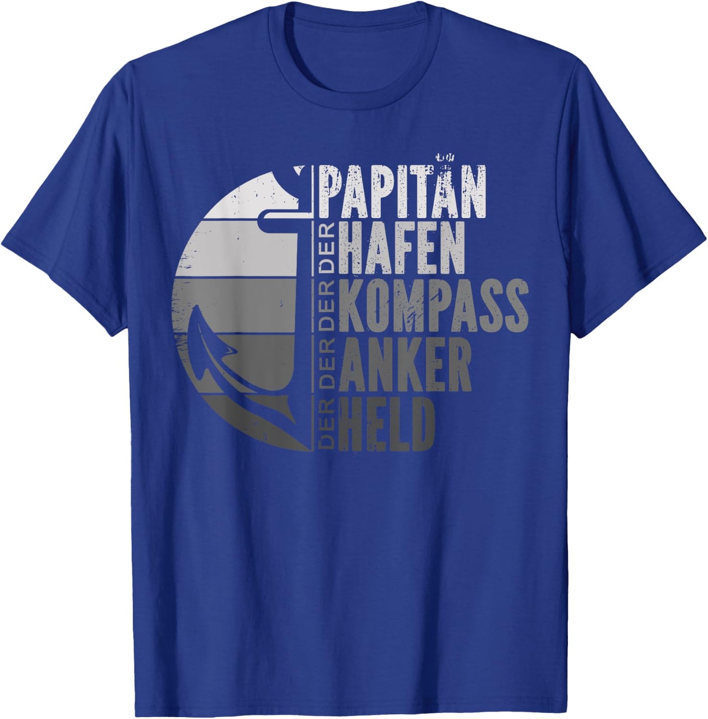 Herren Papitän Papa Kapitän Vatertag Captain Anker Segler Schiffer T-Shirt - T-Shirt | Royal
