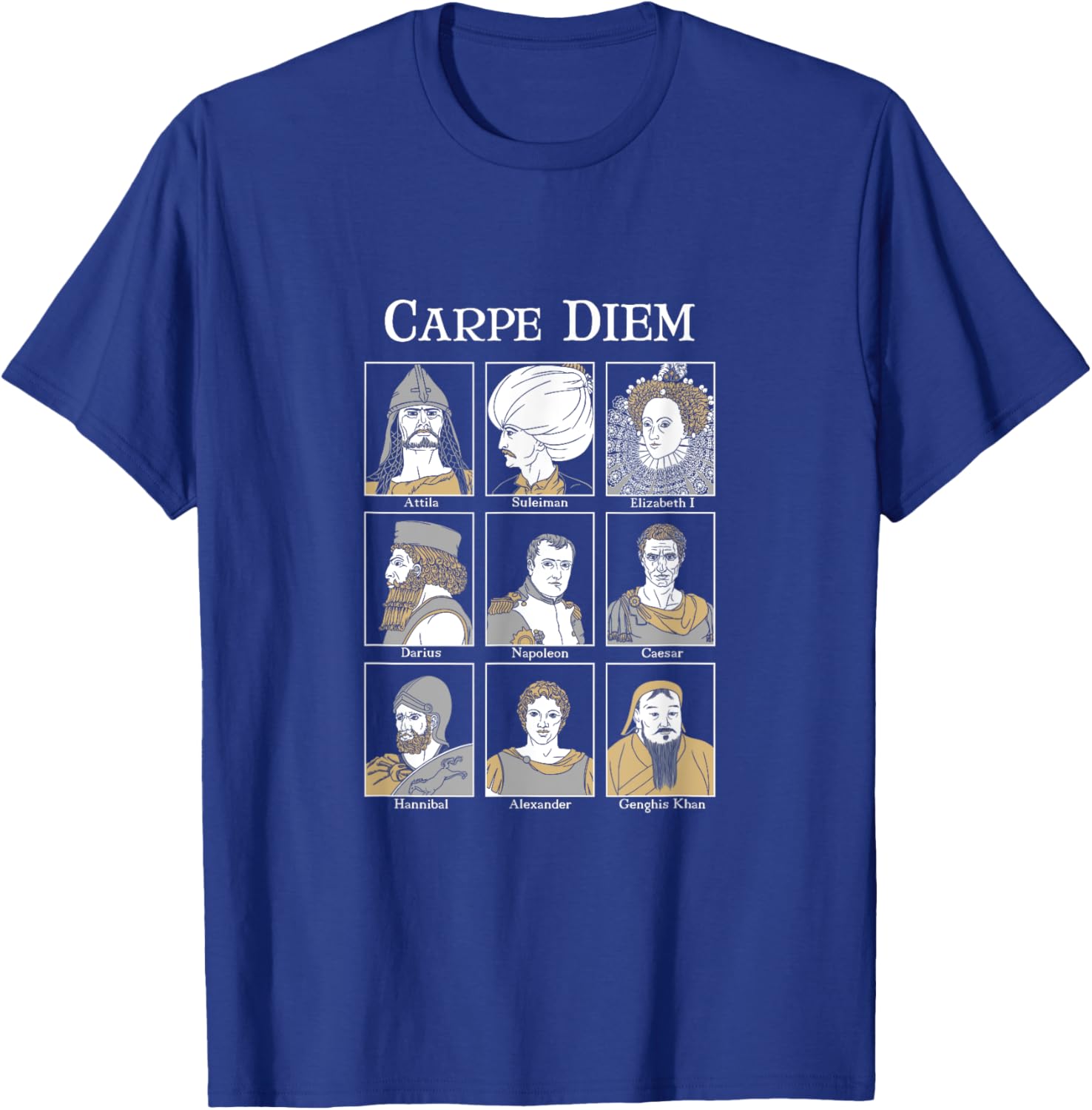 Carpe Diem | World Conquerors Military History T-Shirt - T-Shirt | Royal