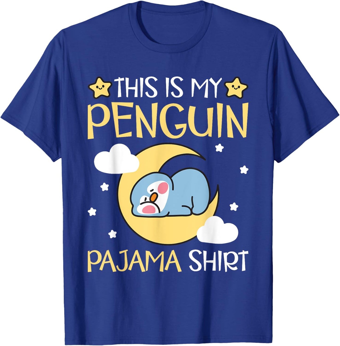 Cute PJ Teen Boys Girls PJs Funny This Is My Penguin Pajama T-Shirt - T-Shirt | Royal