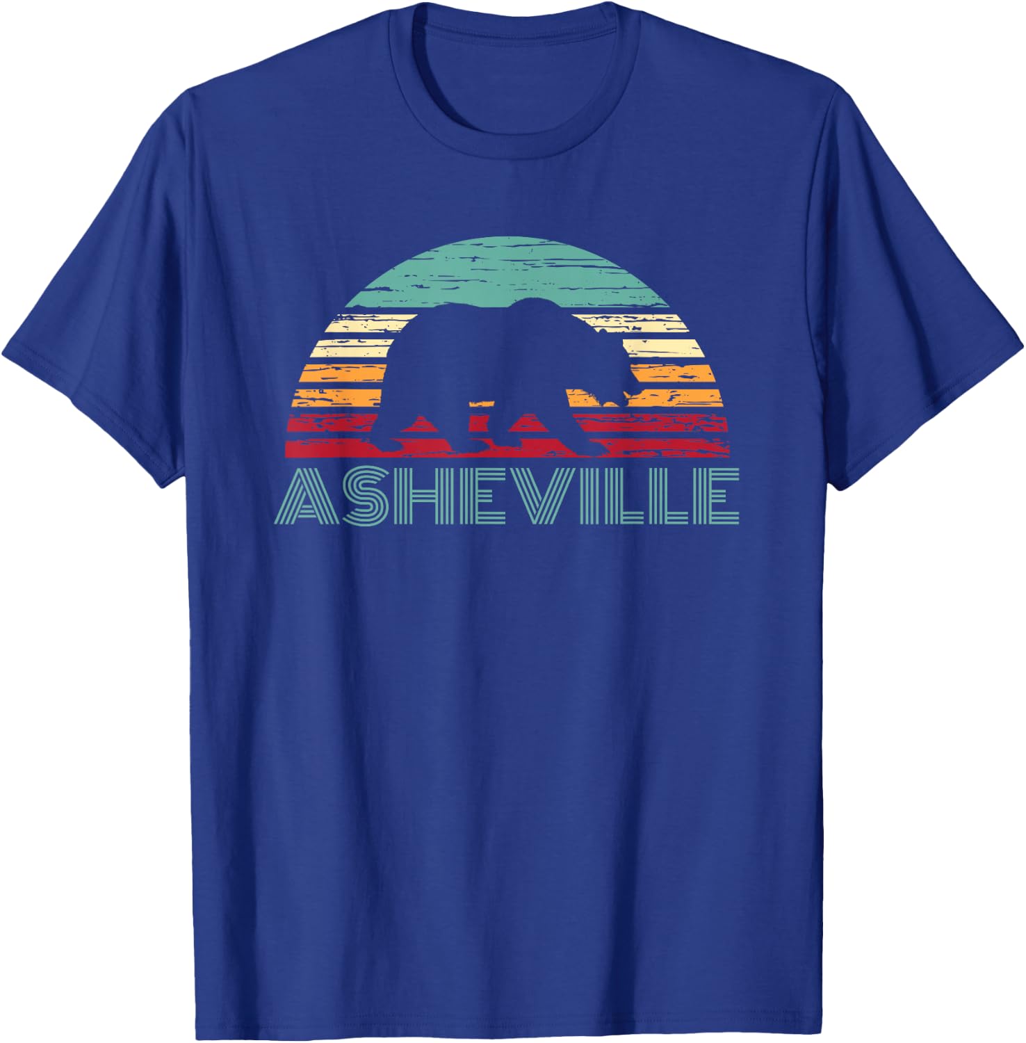 North Carolina Wildlife Retro Asheville NC AVL Bear Gift T-Shirt - T-Shirt | Royal