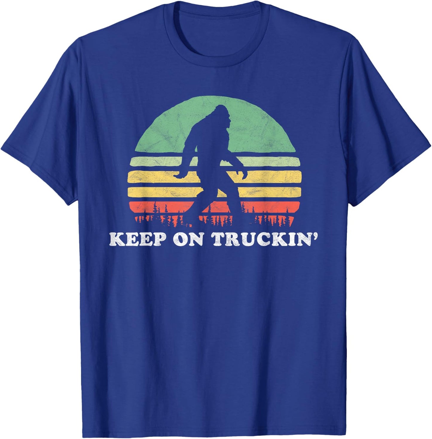 Groovy Sixties Bigfoot Keep On Truckin' Retro 60s T-Shirt - T-Shirt | Royal