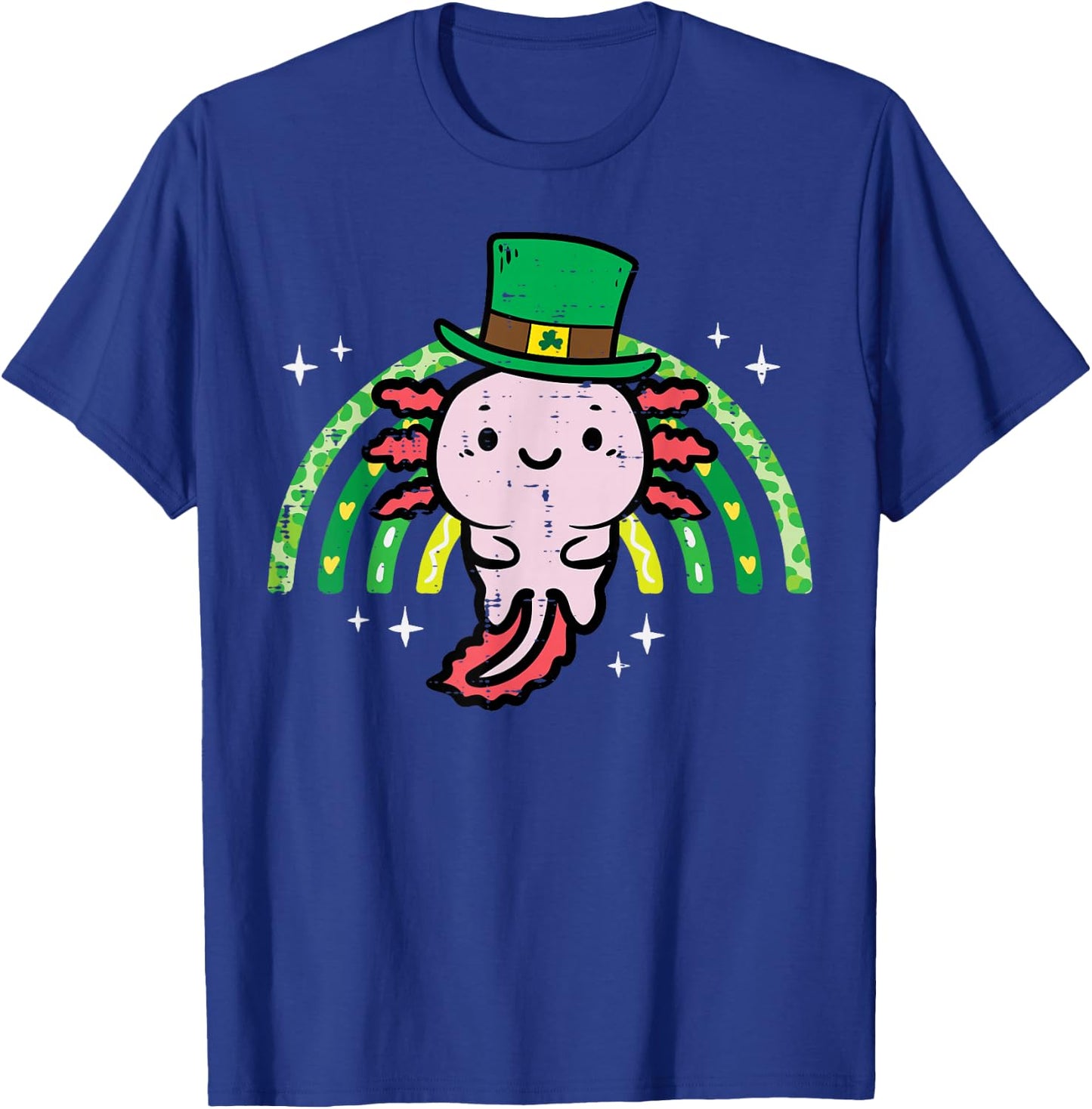 St Patricks Day Axolotl Saint Pattys Paddys Women Kids Men T-Shirt - T-Shirt | Royal
