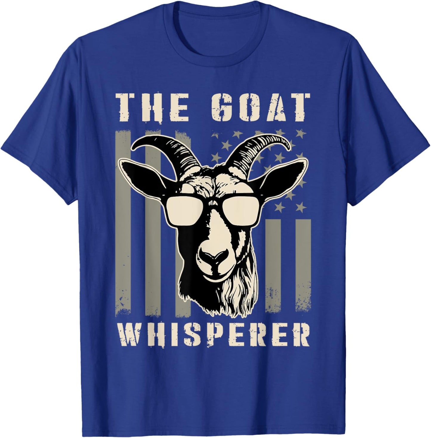 The Goat Whisperer - USA American Flag Farm Animal Lover T-Shirt - T-Shirt | Royal
