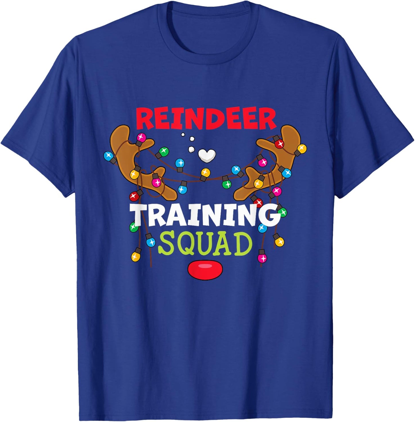 Christmas Running Reindeer Training Squad Funny Runner Team T-Shirt - T-Shirt | Royal
